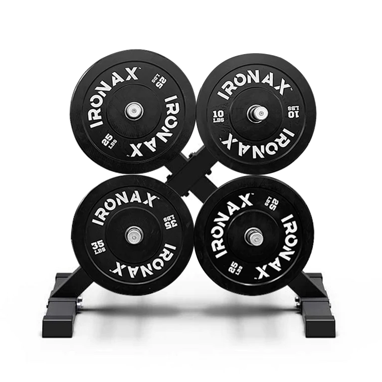 XM FITNESS bumper plate rack and Olympic weights