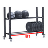 XM Fitness 2-Tier Olympic Ball/Plate Storage Rack - 6 Feet