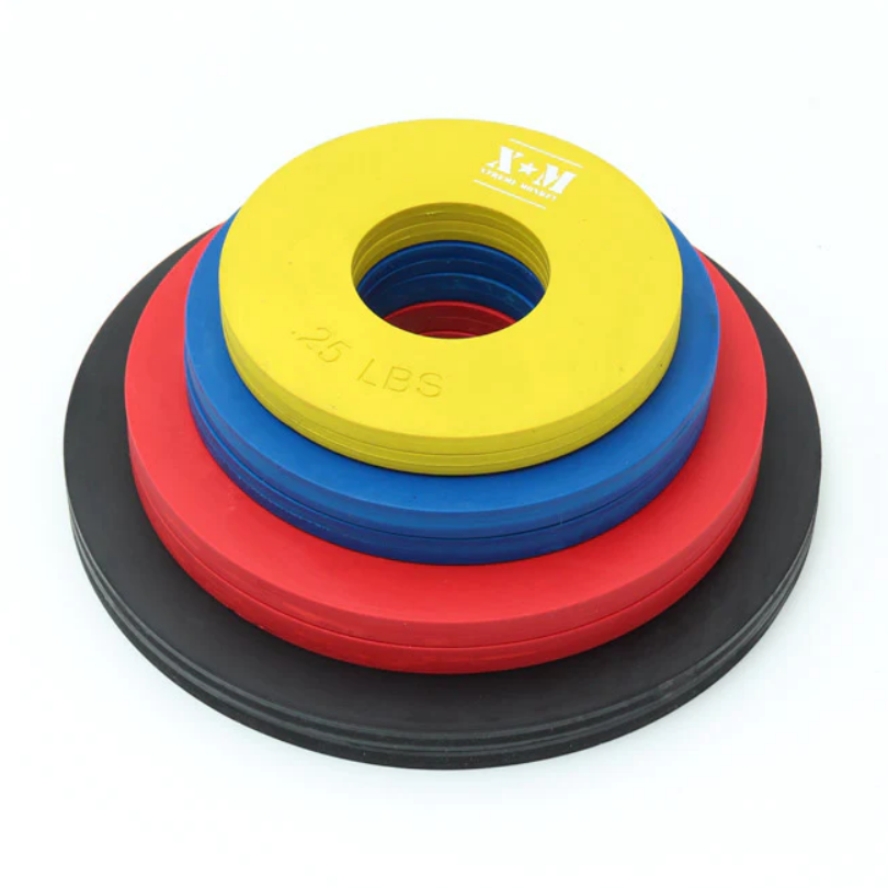 XM Competition Rubber Split Weight Plates - Pairs of 0.25, 0.5, 0.75 and 1 lb - 5 lb Set