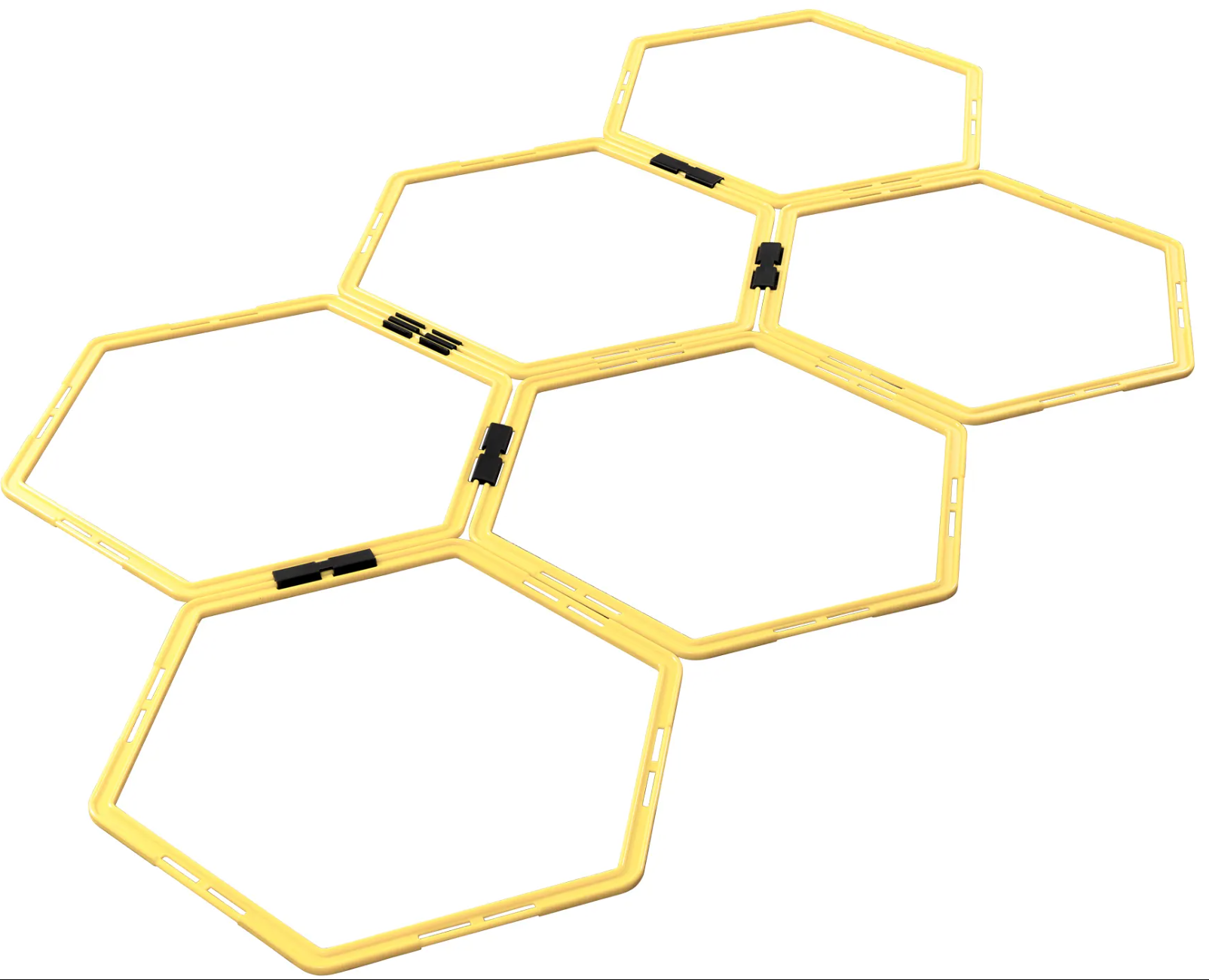 Anneaux d'agilité Octo Web - Ensemble de 6, Jaune