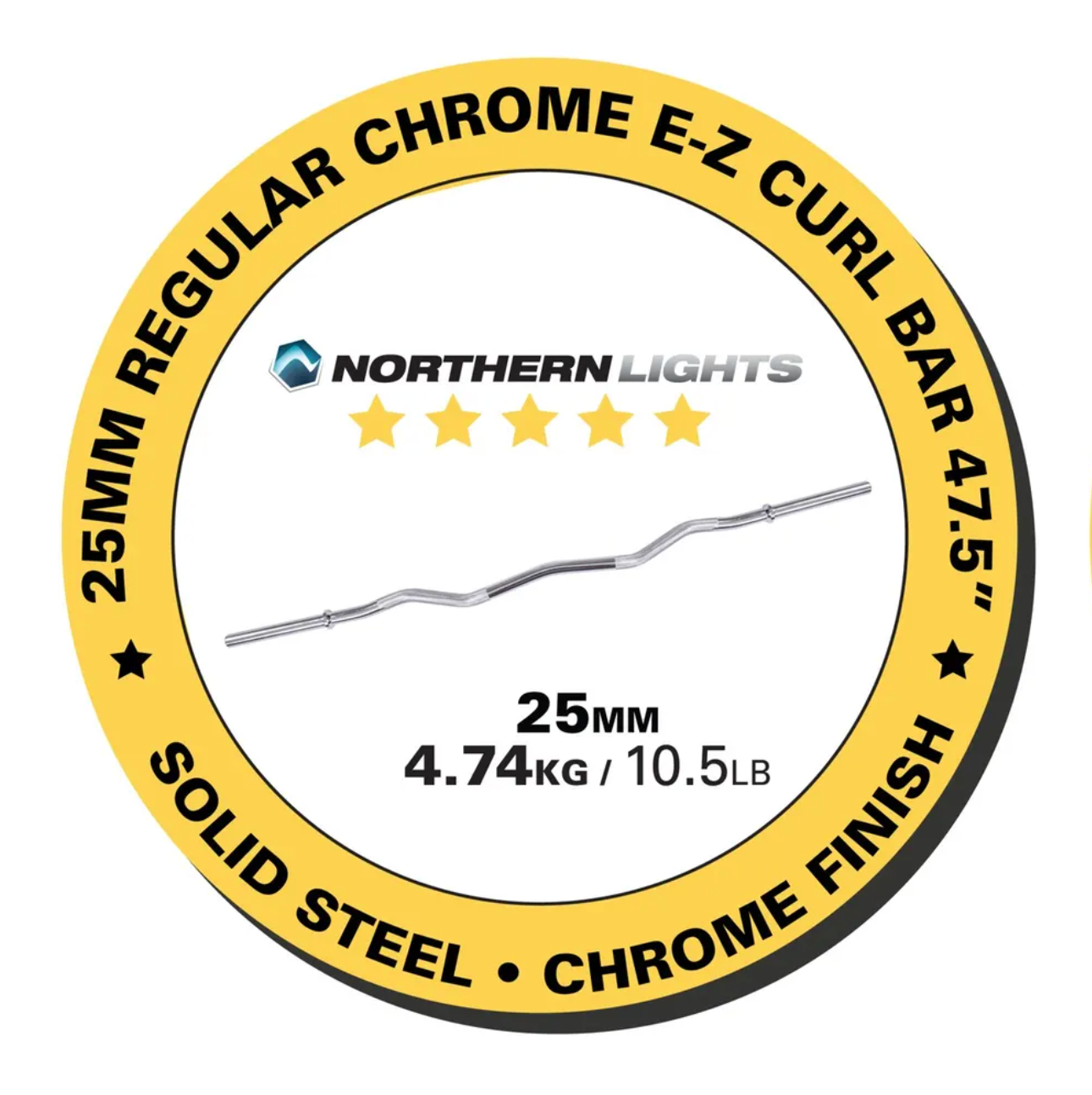 Northern Lights Regular Chrome E-Z Curling Bar