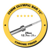 Olympic bar, 72", chrome