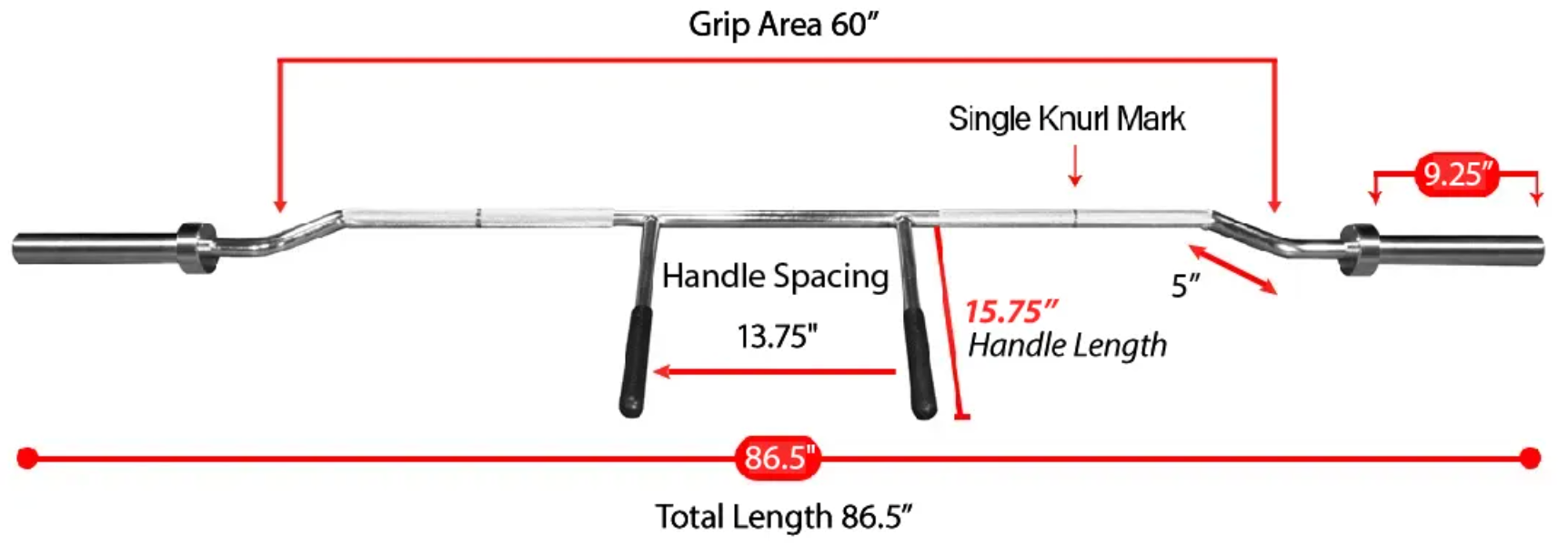 Northern Lights Olympic Safety Squat Bar with Handles