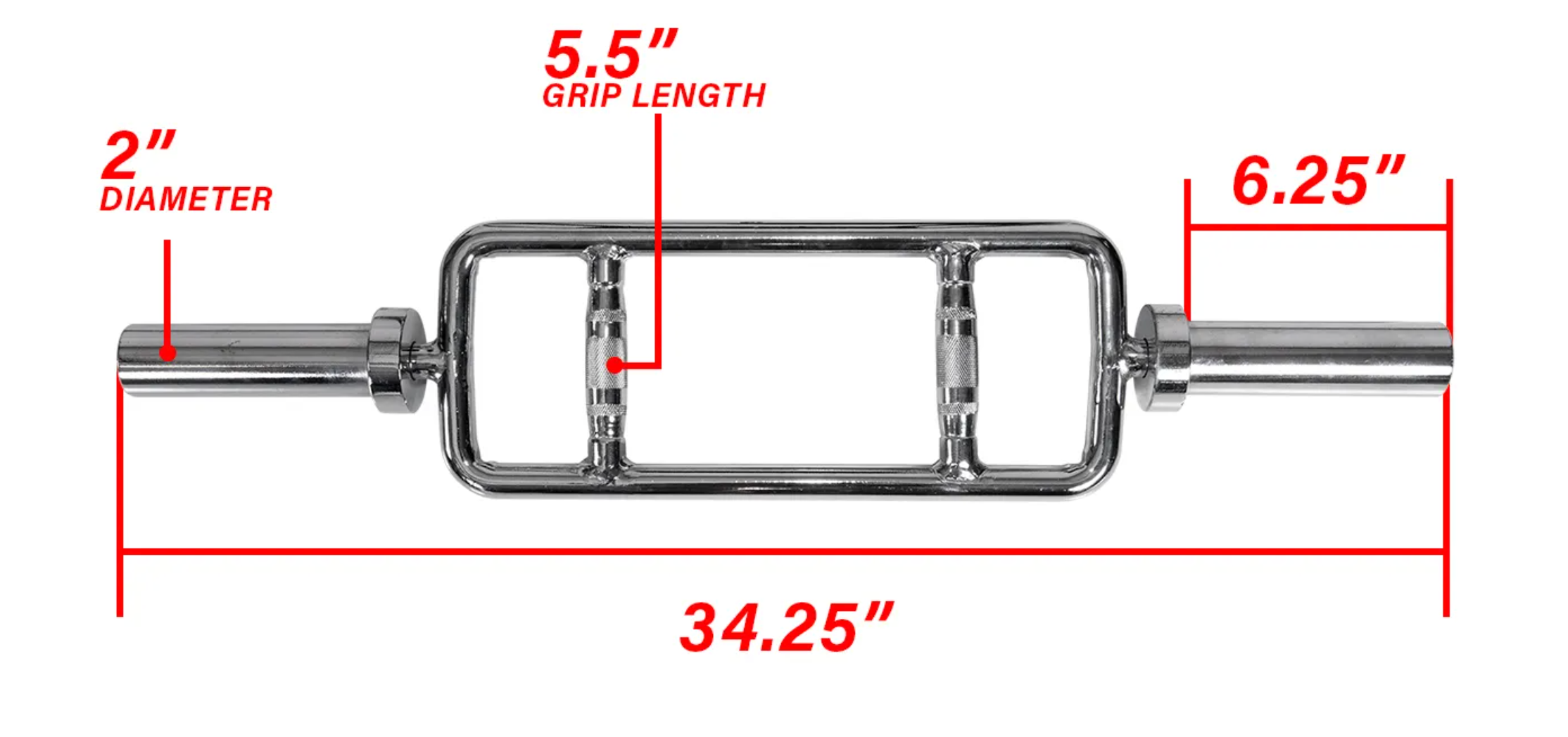 Northern Lights Olympic Tricep Bar - Chrome