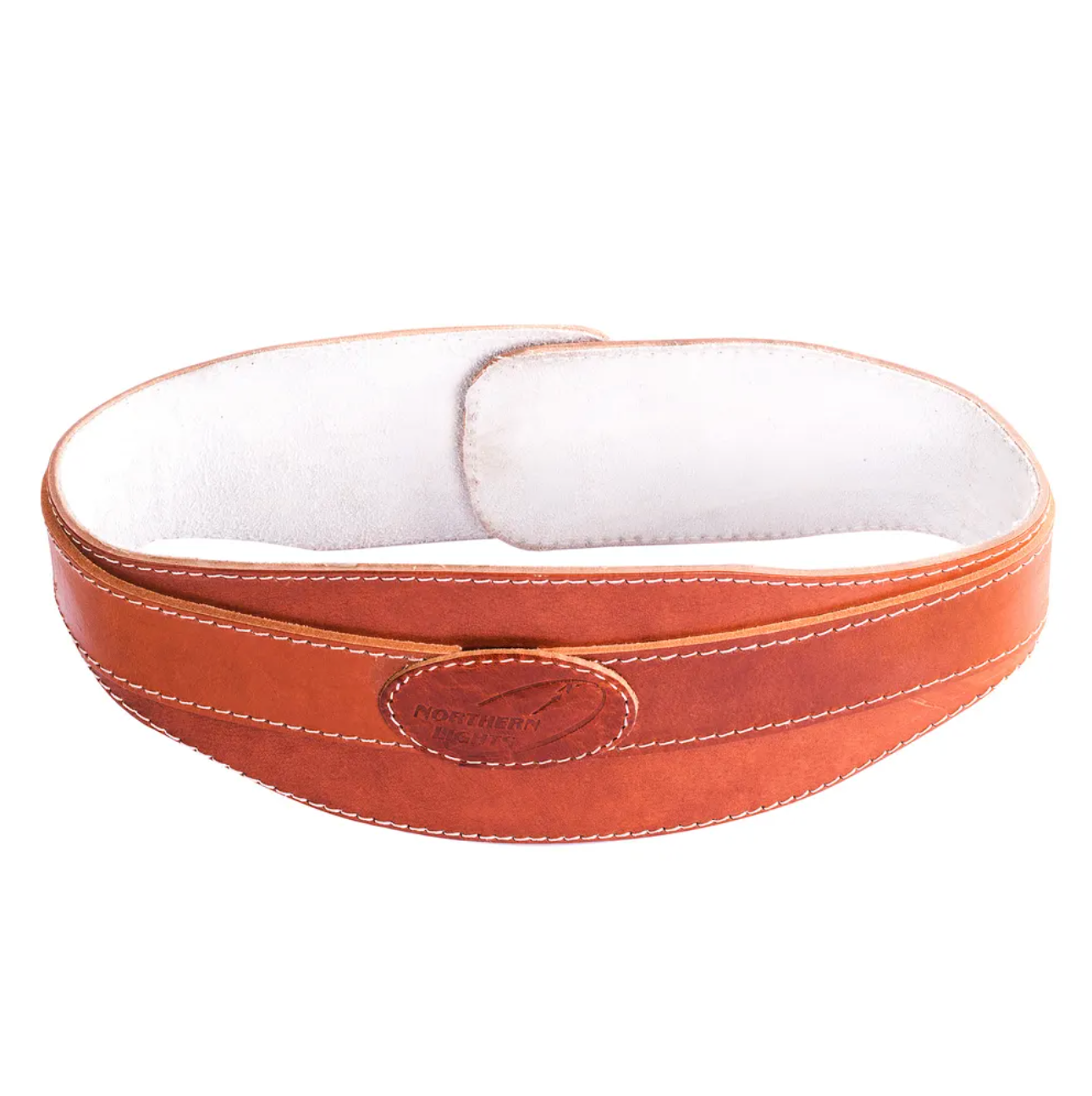 Ceinture contour en cuir double Northern Lights, marron - X-Small