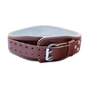 Northern Lights Oiled Leather Contour Belt, Brown, XS