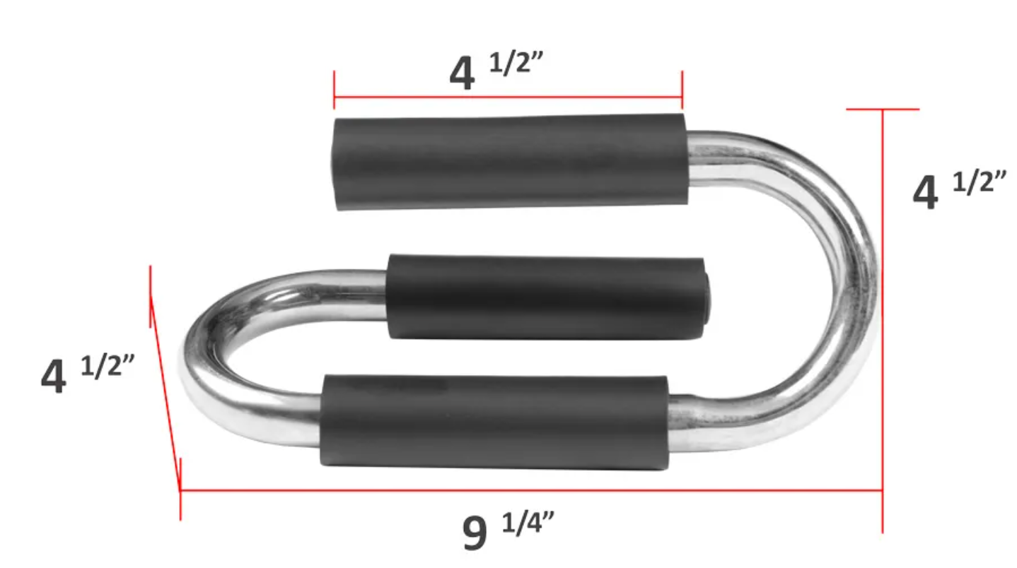 Push-up bars, S-shaped steel, pair