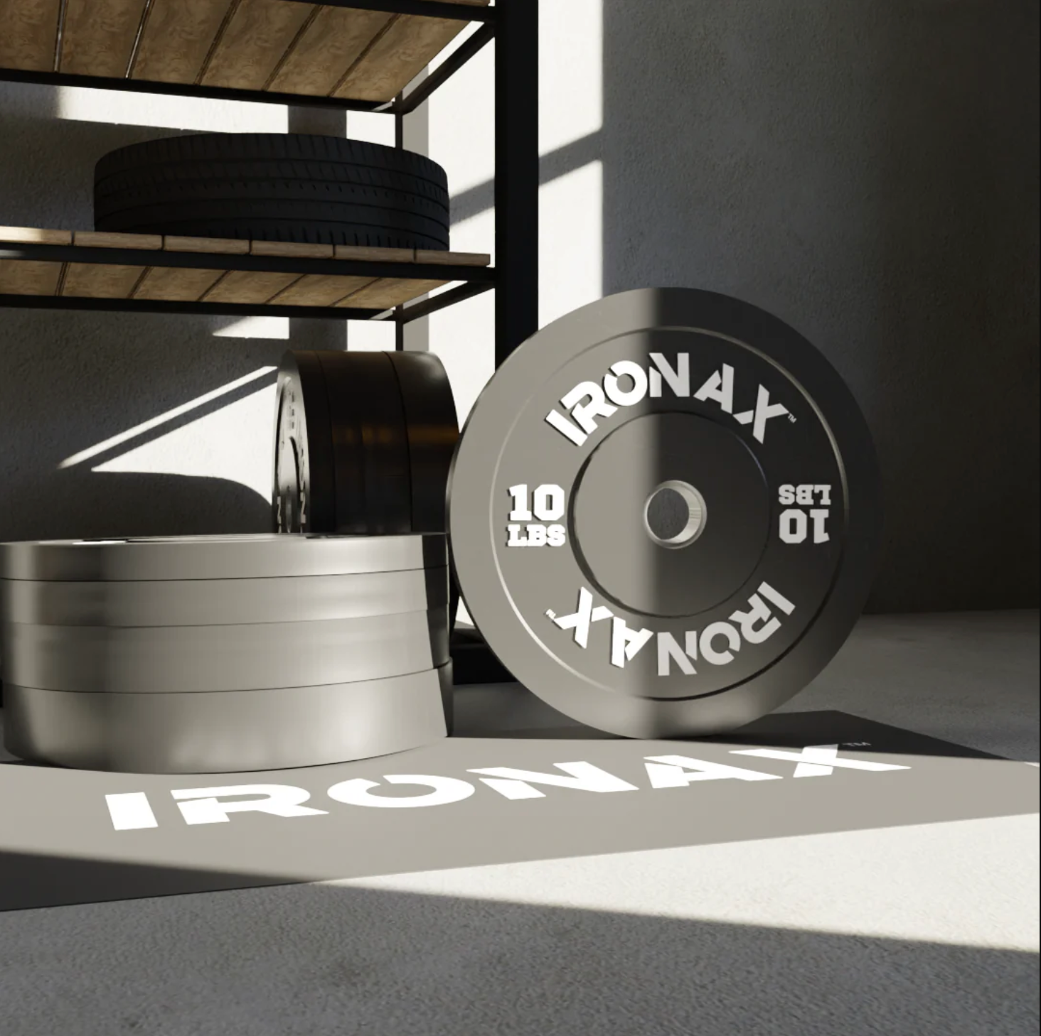 IRONAX ATHLETIC SERIES 10 LBS COMMERCIAL BUMPER PLATE