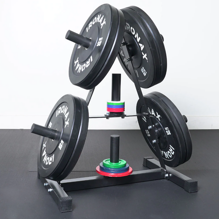 Ironax Olympic Weight Rack and Bumper Plate