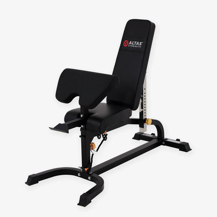 Banc de musculation Al-3018 avec attachement leg curl, leg extension et preacher curl - Fitness Dépôt +